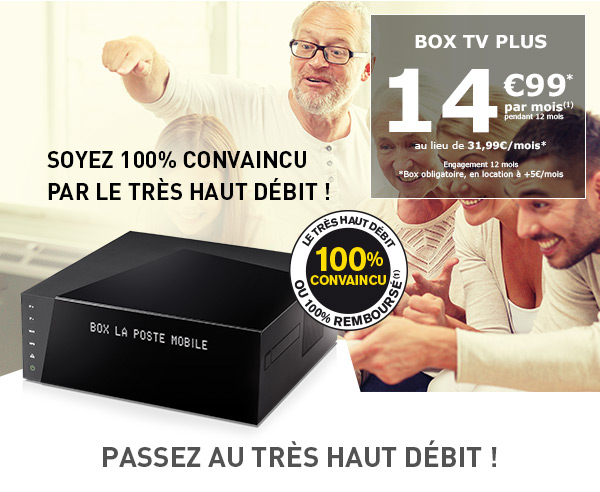 -17€ par mois pendant 12 mois sur la Box TV Plus La Poste Mobile